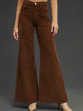 Frame High-Waist Wide Leg Women Jeans - Brown size 29 waist